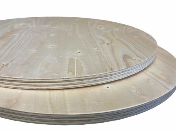 Mundor Tischplatten Holzscheibe Rund Holz Multiplex Fichte Sperrholz 21 mm 100-1150mm Tischplatte